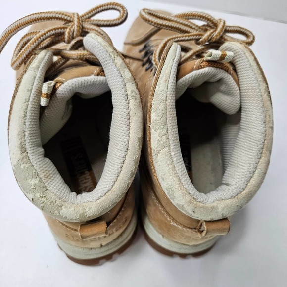 Y2K Skechers Lug Sole Work Boots Women's 9 Tan Natural Chunky 90s Shoes - Picture 4 of 12